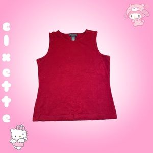 burgundy tank top